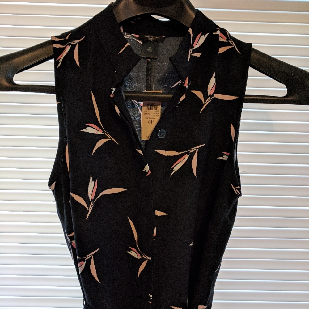 Ann Taylor Navy Blue Dress - Picture 2 of 6